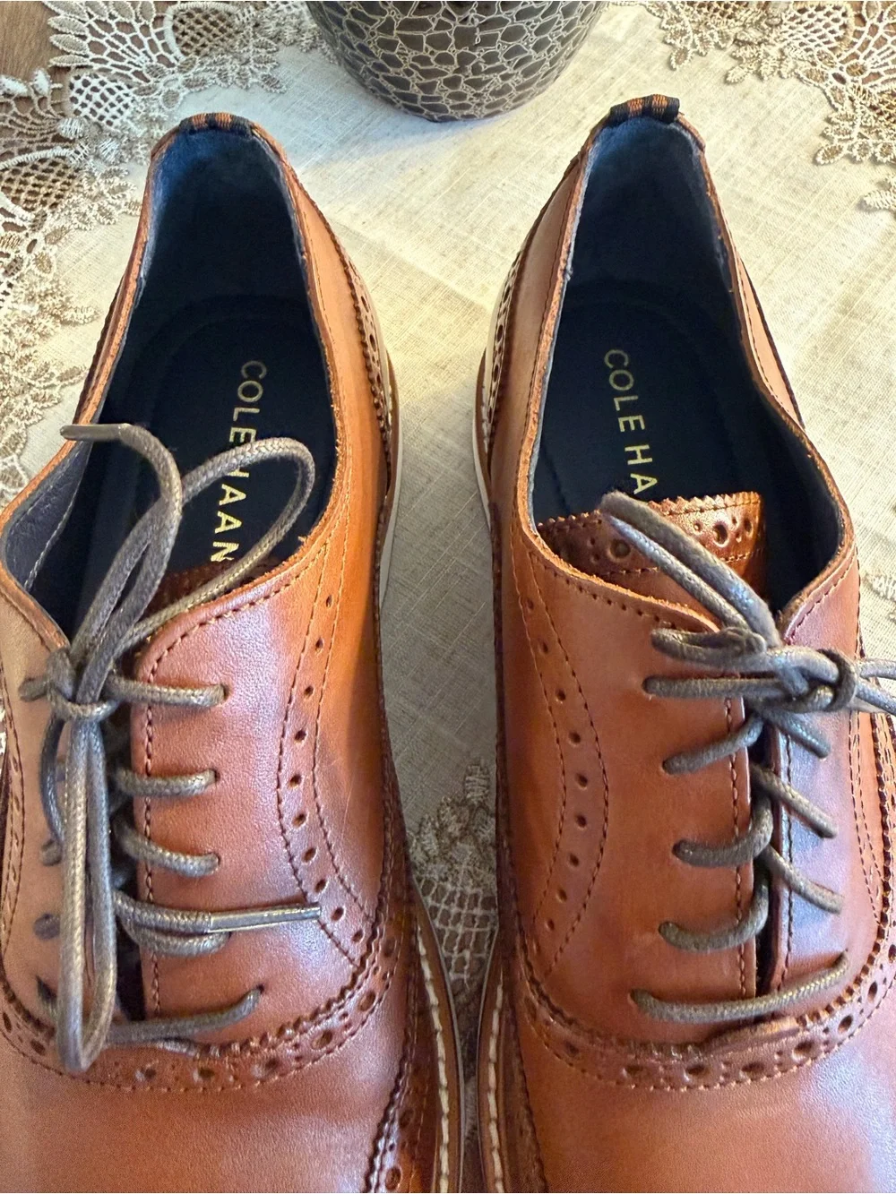 Men’s Cole Haan Wing Tipped Toe Oxfords made in Vietnam 12 M NWOB
